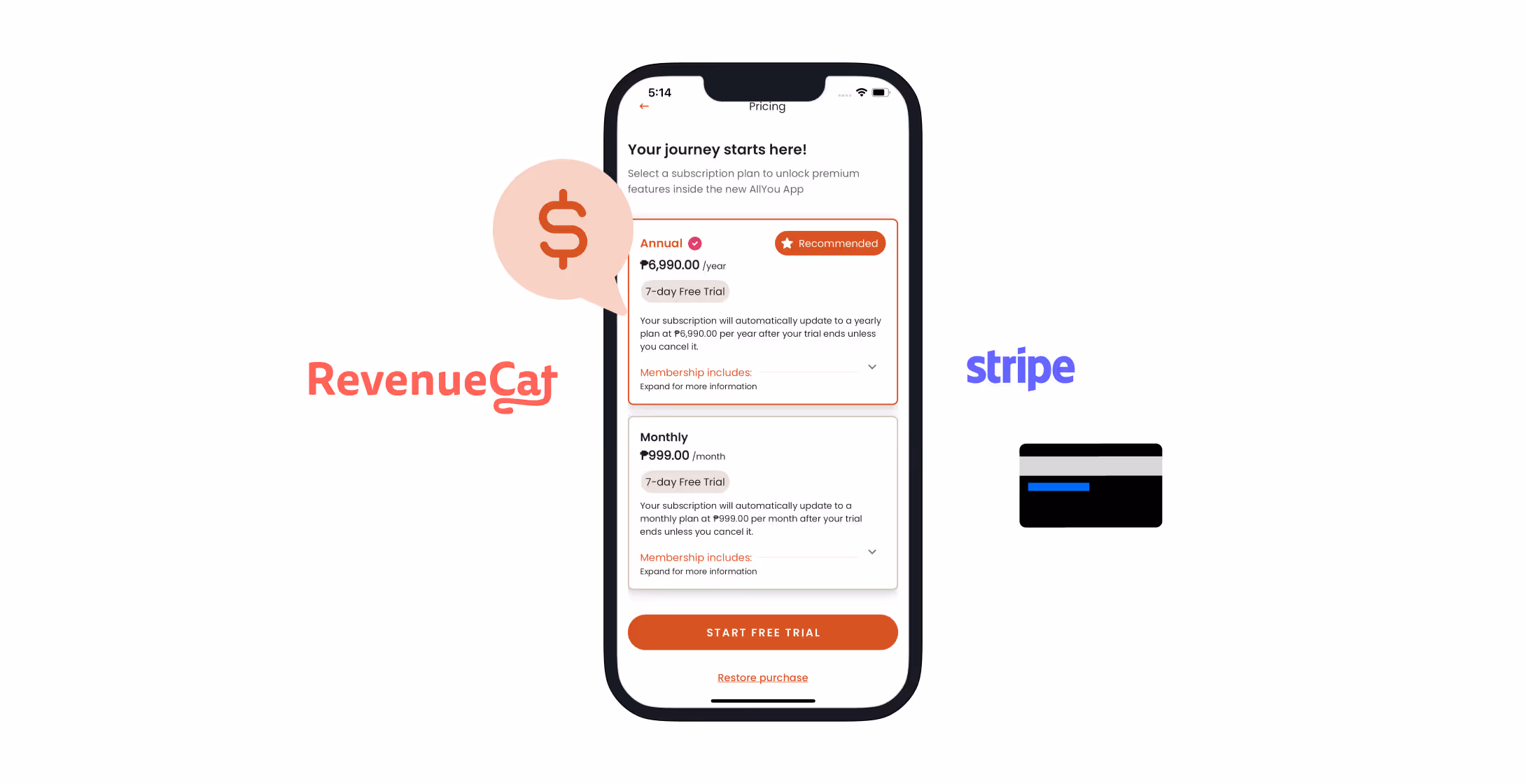 RevenueCat and Stripe integrations